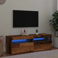 VidaXL TV-Schrank mit LED Altholz-Optik 120x35x40 cm Holzwerkstoff