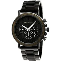 Holzwerk Germany Holzwerk BITBURG Herren Edelstahl & Holz Uhr