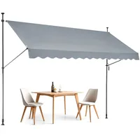 Vevor 138 x 47 Zoll einziehbare Terrassenmarkise, Markisen-Sonnenschutz mit