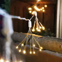 Bulgari esotec Solar Deko-Lichterkette Feuerwerk mit 100 warmweißen LEDs