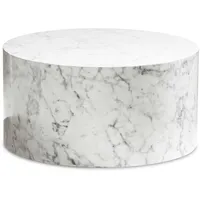 FineBuy Couchtisch MONOBLOC Marmor Optik 60x60x30 cm Wohnzimmertisch