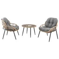 Happy Home Dining-Set 3-tlg. Grau