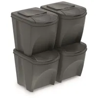Prosperplast Mülleimer Sortibox, stone grey, aus Kunststoff, 4x 25