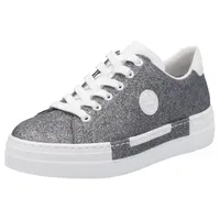 Rieker Sneaker RIEKER, Damen, Gr. 39, silber (altsilberfarben glitter),