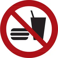 Industrial Quality Supplies Verbotszeichen Essen und Trinken verboten, Typ: