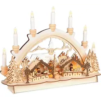 Brubaker 3D Lichterbogen - Schwibbogen mit LED Kerzen -