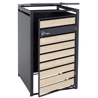MCW 1er Mülltonnenverkleidung MCW-J81, Mülltonnenbox, erweiterbar, Metall 32kg, anthrazit