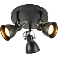 Markslöjd Mion 3 rund schwarz Metall 18 cm