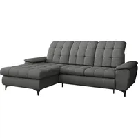 Mirjan24 Ecksofa Crystal, Eckcouch mit Bettkasten und Schlaffunktion, Wellenfeder,