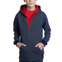 BEZLIT Pullover mit Kapuze meliert Blau - Rot |