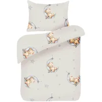 BestLivings Kinder Bettwäsche 100x135cm / 40x60cm) - Bärchen Beige