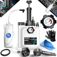 Masko MASKO® Bremsenentlüftungsgerät Auto Bremsentlüfter KFZ Bremsflüssigkeits-Wechselgerät für Scheibenbremsen