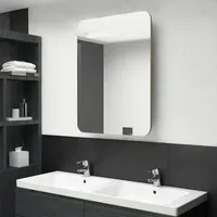VidaXL LED-Bad-Spiegelschrank Eichen-Optik 60x11x80 cm