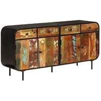 VidaXL Sideboard 140x35x70 cm Altholz Massiv und Metall