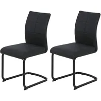 Hela Polsterschwingstuhl 2er-Set ¦ grau ¦ Maße (cm): B: