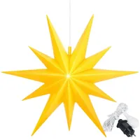 Ovilum Leuchtstern 2D XXL mit LED Beleuchtung | gelb