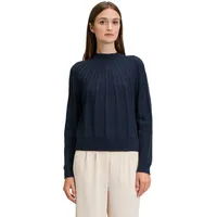 Betty & Co Strickpullover mit Stehkragen in Navy Blue