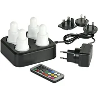 Duni LED Set Wiederaufladbar, 4 Stück 70 x 40