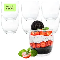 Konzept Dessertgläser 6-teiliges Set aus Glas, große Gläser für
