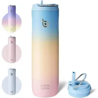 Luxuskollektion Isolierte Trinkflasche 680ml mit Strohhalm, Deckel und