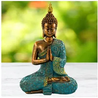 MF Dhyana Mudra Shanti Buddha in Mint Grün Gold