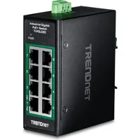 TRENDNET TI-PGLC80 8-Port Gigabit PoE+ Industrial DIN-Rail Mini Switch
