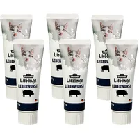 Dehner Katzensnack, Leckerli Leberwurst zuckerfrei, Lebensmittelqualität, in Tube, 6