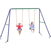 Outsunny Kinderschaukel Metall, Kunststoff