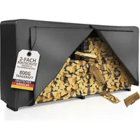 Lawa living and lifestyle Kaminholzregal außen Metall mit Abdeckplane