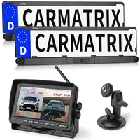 CARMATRIX DUO Solar Rückfahrsystem 7" Monitor HD Einparkhilfe für
