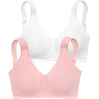 PETITE FLEUR Soft-BH Damen rosa+weiß Gr.90C