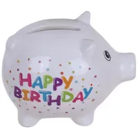 Out of the Blue Sparschwein Happy Birthday Keramik 8cm