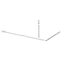 Aquabad Duschvorhangstange 90 x 175 cm Chrom
