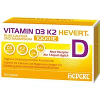 Hevert-Arzneimittel Vitamin D3 K2 Hevert+Calcium u.Magnes.1000 IE