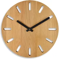 Natuhr Wanduhr Comma Massivholz Eiche Geölt ⌀ 30 cm