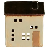 Ib laursen Teelicht Haus aus Keramik Brighton in beige