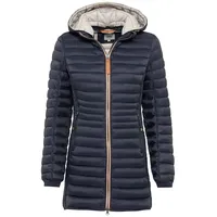 CAMEL ACTIVE Damen Lange Steppjacke mit Abnehmbarer Kapuze Navy,