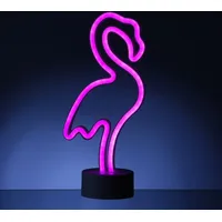 Satisfire LED Neonlicht Dekofigur FLAMINGO H: 30cm in pink
