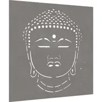 VidaXL Garten-Wanddeko 55x55 cm Cortenstahl Buddha-Kopf