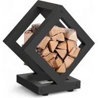 DanDiBo Ambiente Dandibo - Kaminholzregal Innen Metall Schwarz Würfel