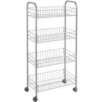 Metaltex Ascona Mehrzweckwagen mit Rollen Grau, 41x23x84 cm