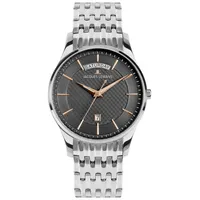 Jacques Lemans Quarzuhr für Herren London Stahl/Dunkelgrau