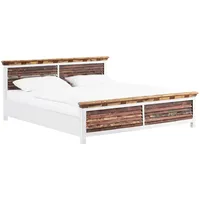 Woodkings Bett Perth | Doppelbett 180x200 Massivholz |weiß und