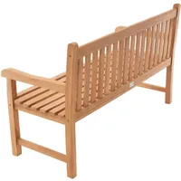VCM Gartenbank Landhausstil Teak Holz behandelt Landhausstile braun Maße