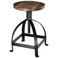 Massivmoebel24 Hocker Altholz 30x30x47 mehrfarbig lackiert INDUSTRIAL 03