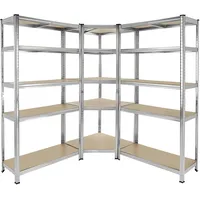 Tectake Schwerlastregalsystem 3-teilig, 2 in 1 Verwendung als Werkbänke,
