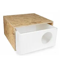 QLS Wetterfestes Katzenhaus aus Styropor – 43x41 cm isoliertes