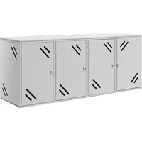 Uniprodo Mülltonnenbox - 4 x 240 l - Luftschlitze