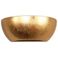 LINDBY Wandleuchte Kolja, goldfarben, Gips, 25 cm breit, E14
