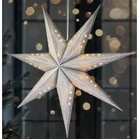 Brubaker 3D Weihnachtsstern zum Aufhängen - LED Papierstern mit